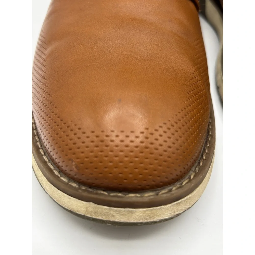 Bruno Marc Men's Brown Leather Lace-Up Casual Derby Shoes Size 10
